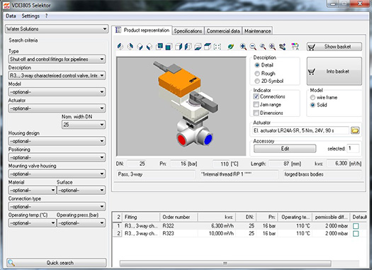 Belimo VDI Selector 3805 Belimo VDI Selector 3805